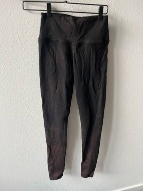 ALO Yoga Black Leggings with Copper Sparkle